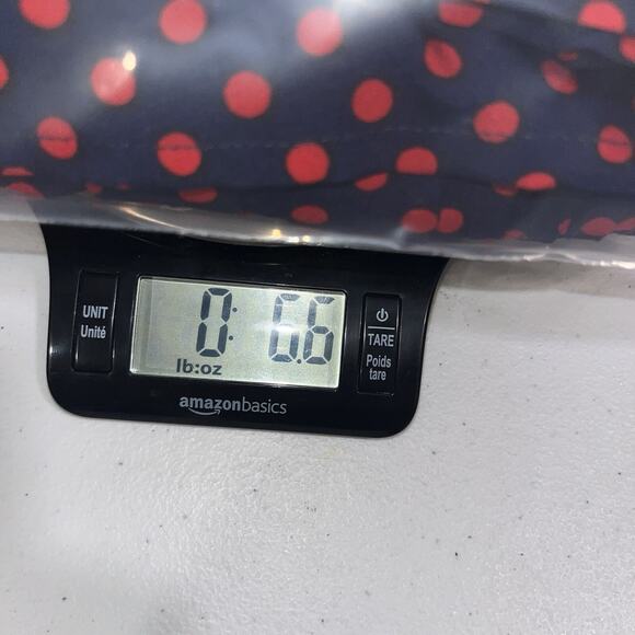 Blouse Top Women’s 1x Navy Red Polka Dot Pleats Preppy Flowy Colorful Capsule - Picture 13 of 14